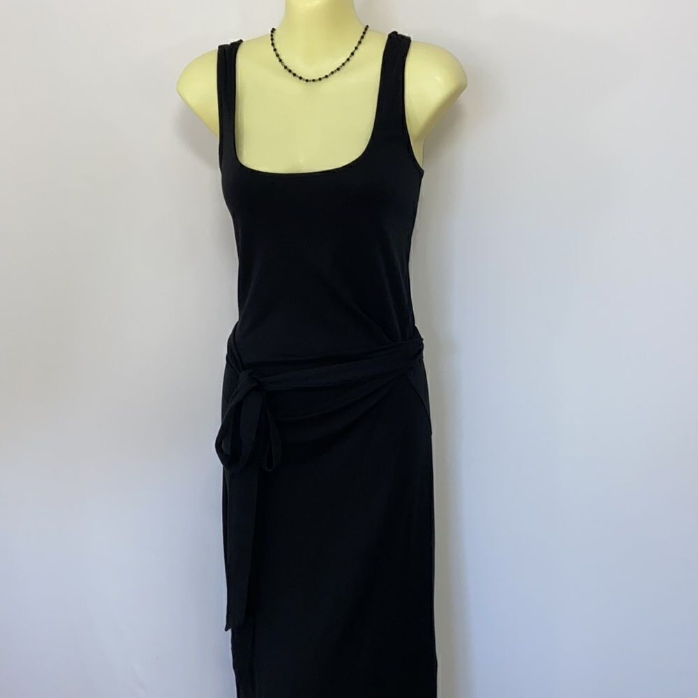 Vince Dress Maxi Black Wrap Nwot Sz Sm - Picture 7 of 9